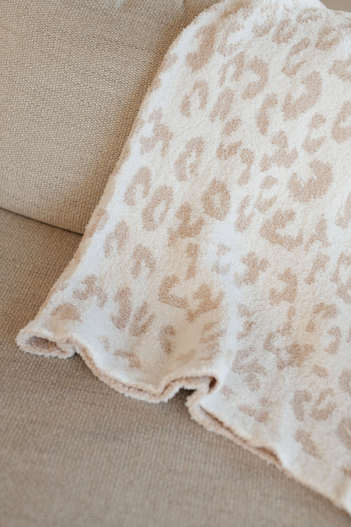 Snow Leopard Print Blanket