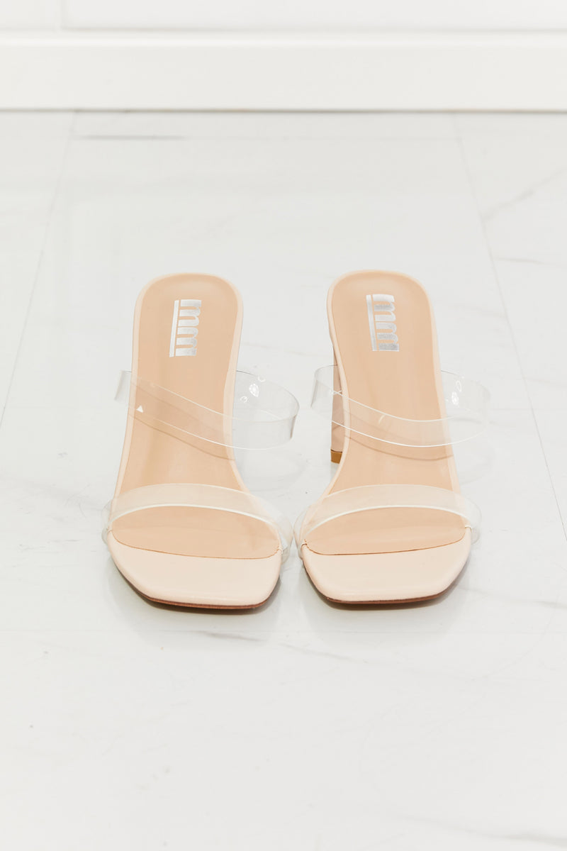 Walking On Air Transparent Double Band Heeled Sandal