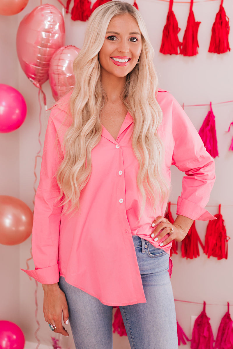 Buttoned Up Dropped Shoulder Long Shirt
