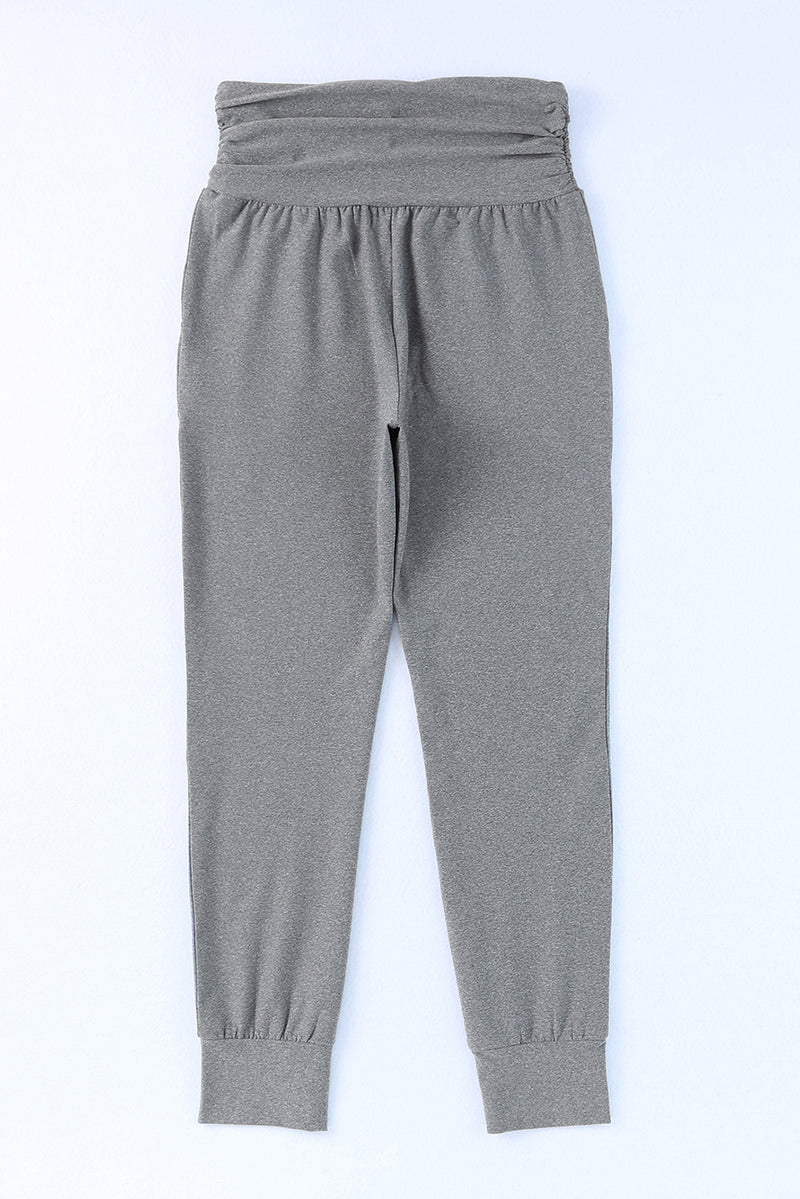 High-Rise Wide Waistband Joggers - 3 colors