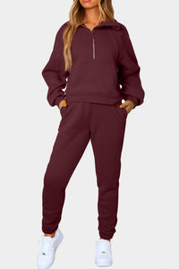 Half-Zip Sports Set with Pockets - 5 colors